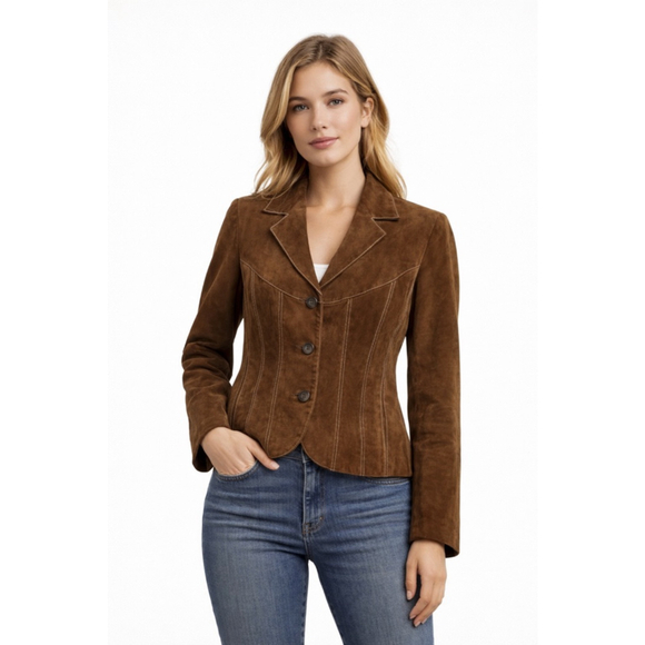 Wilsons Leather Jackets & Blazers - Wilsons Leather Brown Suede Jacket M (8/10)
